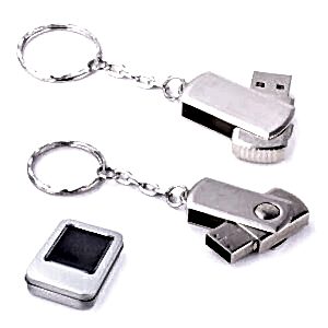 16 GB Döner Kapaklı Metal Anahtarlık USB Bellek
