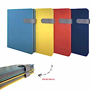 Termo Deri Kenarları Boyalı ve Mıknatıslı Defter