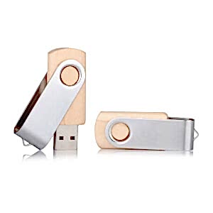 16 GB Ahşap Döner Kapaklı USB Bellek